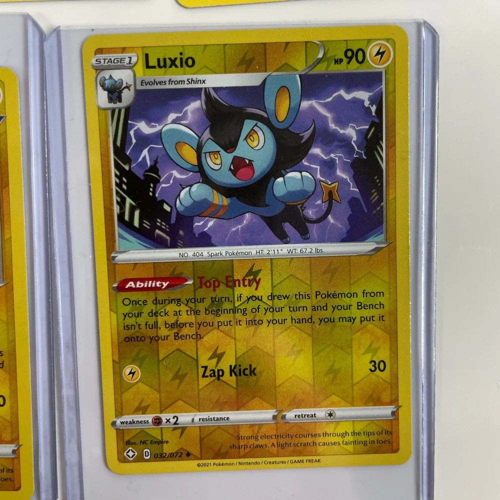 Pokemon Card Lot Shinx Luxio Luxray Reverse Holo Shining Fates Battle Styles 9ct